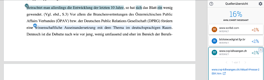 Eine Plagiatsprüfung für die Bachelorarbeit nutzen